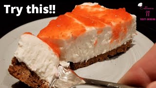 How to make White Chocolate Cheesecake 🤤 with Homemade Strawberry sauce dessert 12 [upl. by Aneger]