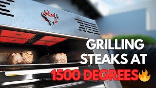 Grilling Steaks at 1500 Degrees in 90 Seconds 🔥 steak grill grilling [upl. by Streeto]