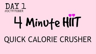 QUICK CALORIE CRUSHER  4 MINUTES AND SUITS EVERY FITNESS LEVEL [upl. by Giraud]