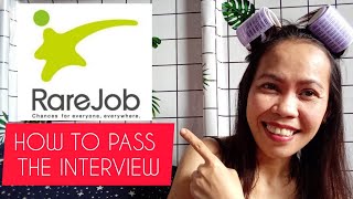 RARE JOB Q amp A COMPLETE INTERVIEW 2023 STEP BY STEP APPLICATION rarejobinterview workfromhome esl [upl. by Haimirej]