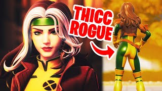 Fortnite THICC Marvel Skin Showcase  ROGUE [upl. by Eerhs]