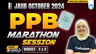 JAIIB PPB Marathon Class Module C amp D  JAIIB October 2024  JAIIB PPB English Medium By Afreen Mam [upl. by Stalder]