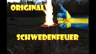 Original Schwedenfeuer  so wird es gemacht [upl. by Eidna]