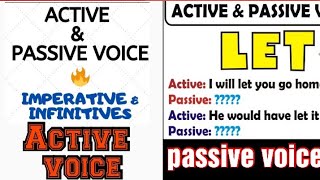 Infinitive sentence voice। how to change active to passive voice of infinitive sentence and let sent [upl. by Rodie]