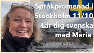 Spontan Språkpromenad i Stockholm 111024 Lär dig svenska svenskamedmarie [upl. by Faro218]