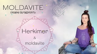 MOLDAVITE amp HERKIMER DIAMOND energy experiment [upl. by Aenel902]