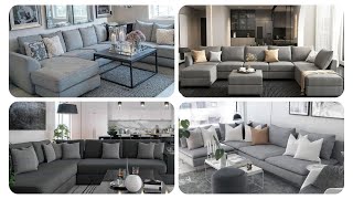 Top 50 Grey Sofa Living Room Ideas  Grey Sectional Sofa  Gray Living Room  Interior Design Sofa [upl. by Jelle285]