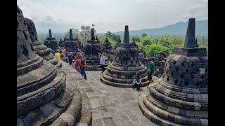 Le Temple de Borobudur 4K  Île de Java  Indonésie [upl. by Oimetra]