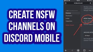 How To Create NSFW Channels on Discord Mobile iPhone amp Android [upl. by Buatti]