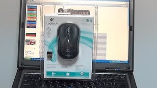 Unboxing of Logitech M185 Wireless Mouse for NoteBook BlackGray in Full HD 3D [upl. by Terrel978]