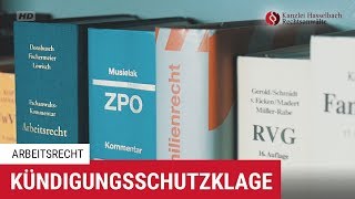 Die Kündigungsschutzklage Fristen Kosten und Abfindung  Kanzlei Hasselbach [upl. by Orna]