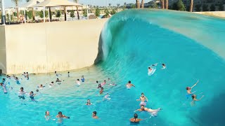 wave pool BREAKS and floods water park [upl. by Clarhe]