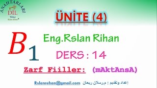 تعلم اللغة التركية الدرس 14 من المستوى الثالث B1 اللاحقة mAktAnsA [upl. by Aisekal]