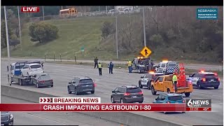 BREAKING Omaha man dies in crash along Interstate 80 [upl. by Latoniah39]