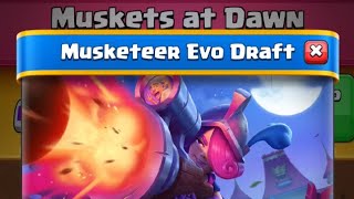 Clash Royale Gameplay  Musketeer Evo Draft Muskets at Dawn 1v1 no6 no talking no commentary [upl. by Ettenrahc]