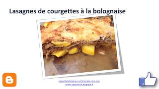 Recette de lasagnes de courgettes à la bolognaise [upl. by Esital]