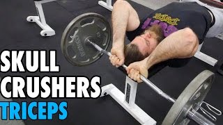 Skull Crushers  Triceps  HowTo Exercise Tutorial [upl. by Schou]