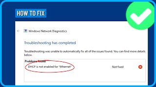 How to Fix Dhcp is Not Enabled for Ethernet in Windows 1011 [upl. by Phi464]