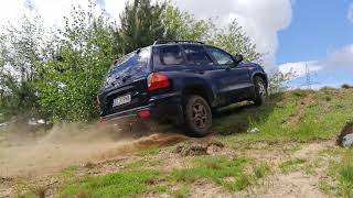 Hyundai Santa Fe 24 16V 146 HP 4x4 Manual 2003yr Hill climbing [upl. by Sivatco]