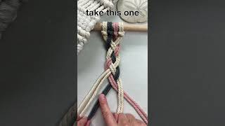 How to do The Four Cord Braid macrametutorial macrameknots [upl. by Seko725]