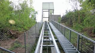 Standseilbahn Wettingen Webermühle Bergfahrt 2021  funicular inclined elevator Switzerland [upl. by Frame]