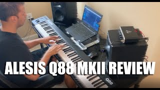 ALESIS Q88 MKII MIDI CONTROLLER REVIEW [upl. by Akinnej]