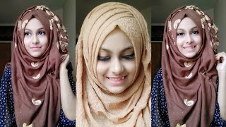 Without inner cap hijab tutorial for Ramadan  Noshin Nower ❤ [upl. by Omrellug]