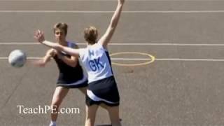 Netball Drill  Passing  Hook Pass with a Defender [upl. by Vala240]