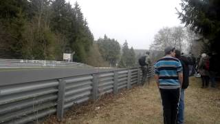 Carfreitag 06042012 Unfall Eiskurve Nürburgring Nordschleife Überschlag [upl. by Mehalick986]