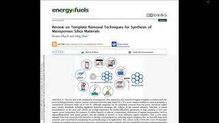 Review on Template Removal Techniques for Synthesis of Mesoporous Silica Materials [upl. by Yeldua]