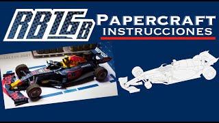 RB16B Papercraft tutorial Fórmula 1 instrucciones español latino completo [upl. by Raffo583]