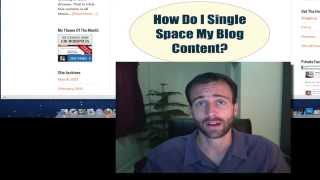 How To Single Space Wordpress Blog Content Lines and Spaces  Wordpress Help [upl. by Leahcimluap]