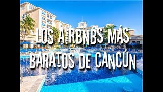 Hotel barato bonito y centrico en Cancún Airbnb  Hospedaje [upl. by Elleryt]