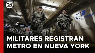 EEUU  Militares registran el metro de Nueva York [upl. by Trixy]