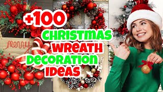 100 Christmas Decoration Ideas 2024 latest Christmas wreath decor 2024 christmas christmasdecor [upl. by Nwatna]