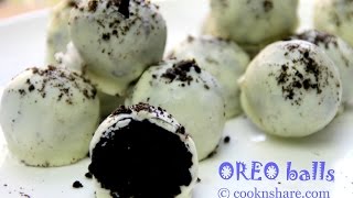 No Bake White Chocolate Oreo Balls  3 Ingredients [upl. by Eilyk20]