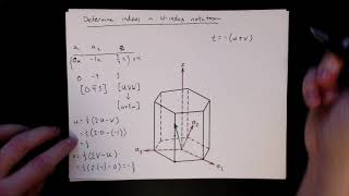 MSE 201 S21 Lecture 9  Module 2  Crystallographic Directions in Hexagonal Example [upl. by Lechar360]