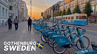 SWEDEN Walking Tour 🇸🇪  Gothenburg Swedens city centre on a summer evening August 2021 [upl. by Inamik]