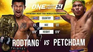 Epic Muay Thai World Title Thriller 👊 Rodtang vs Petchdam [upl. by Reiter]