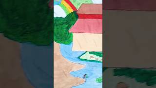 How to draw a colouring house with beautiful dorwing video [upl. by Nahraf]