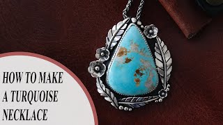 How To Make A Turquoise Pendant  Silversmithing Tutorials [upl. by Akalam514]