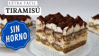 TIRAMISU  TARTA FÁCIL  Receta paso a paso [upl. by Ahcsrop]