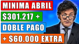 💥quotMile Minima 301217 60000 Extra y Pago Doble en Abril para Jubilados y Pensionados ANSESquot [upl. by Eelac260]