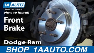 How to Replace Front Brakes 0205 Dodge Ram 1500 [upl. by Eibbor841]