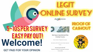 Digiopinion Legit App💲✅ MAY PERA SA SURVEY [upl. by Ahsilef243]