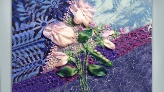 how to embroider a sweet pea with pea pod flower bunch [upl. by Lsil]