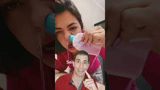 lavado nasal con agua de mar shorts salud medicina [upl. by Ime]