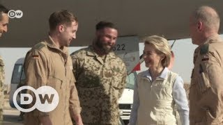 Von der Leyen besucht Luftwaffenstützpunkt in Jordanien  DW Deutsch [upl. by Kistner718]