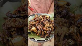 Village adivasi style crab fry shorts food shots [upl. by Nylrak467]