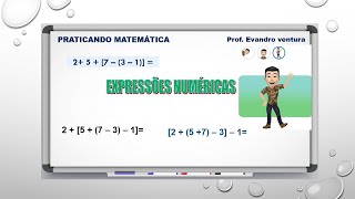 EXPRESSÕES NUMÉRICAS COM PARÊNTES CHAVES E COLCHETES AULA 2 [upl. by Odnumyar613]